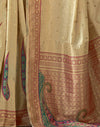 Beige Silk Woven Banarasi Saree