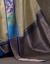 Beige Cotton Woven Banarasi Saree