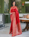 Red Silk Woven Banarasi Saree