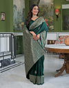 Dark Green Silk Woven Banarasi Saree