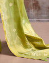 Lime Green Tissue Silk Woven Banarasi Saree