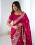 Rani Pink Silk Woven Banarasi Saree