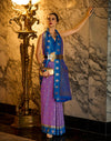 Purple Silk Woven Banarasi Saree
