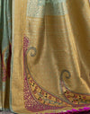 Mint Green Silk Woven Banarasi Saree