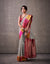 Grey Cotton Woven Banarasi Saree