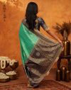 Rama Green Silk Woven Stone Work Banarasi Saree