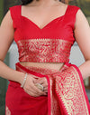 Red Silk Woven Banarasi Saree