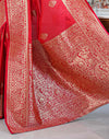 Red Silk Woven Banarasi Saree
