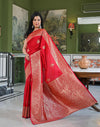 Red Silk Woven Banarasi Saree