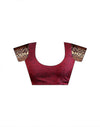 Maroon Silk Woven Banarasi Saree