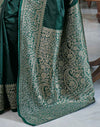 Dark Green Silk Woven Banarasi Saree