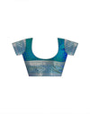 Teal Blue Silk Woven Banarasi Saree