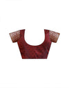 Maroon Silk Woven Banarasi Saree