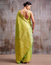 Lime Green Tissue Silk Woven Banarasi Saree